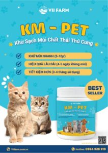 khử mùi hôi nước tiểu chó mèo, hướng dẫn khử mùi hôi chó mèo, km-pet, kmpet, vii farm