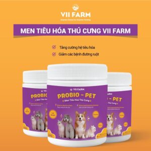 Men tiêu hóa thú cưng vii farm chăm sóc hệ miễn dịch và đường ruột thú cưng